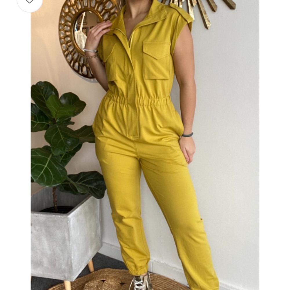 Yellow Chartreuse Jumpsuit